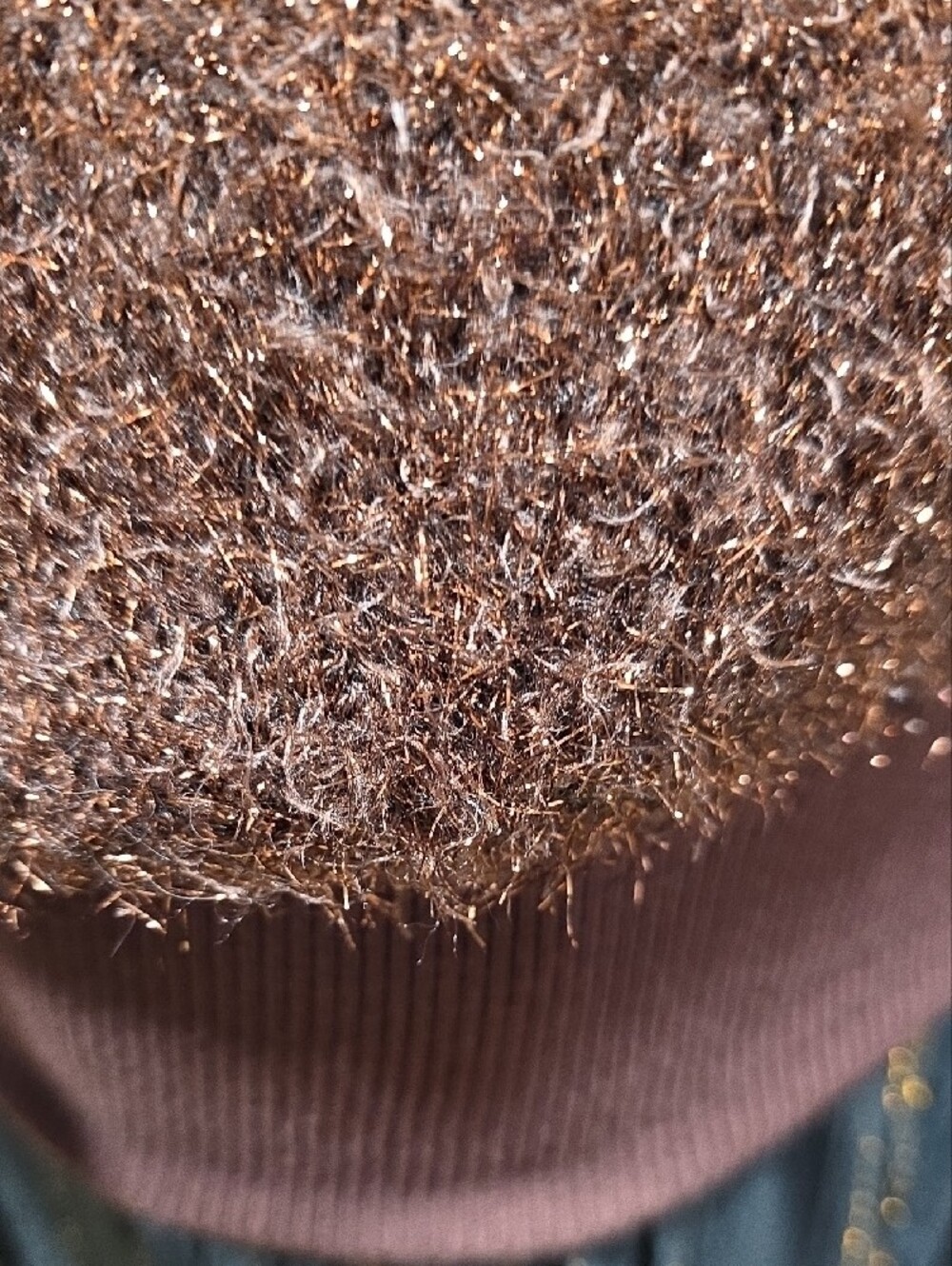 Maeve Sparkle Open-Back Sweater in Brown - Picture 9 of 10